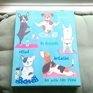 Dog Yoga wrapped canvas wall decor